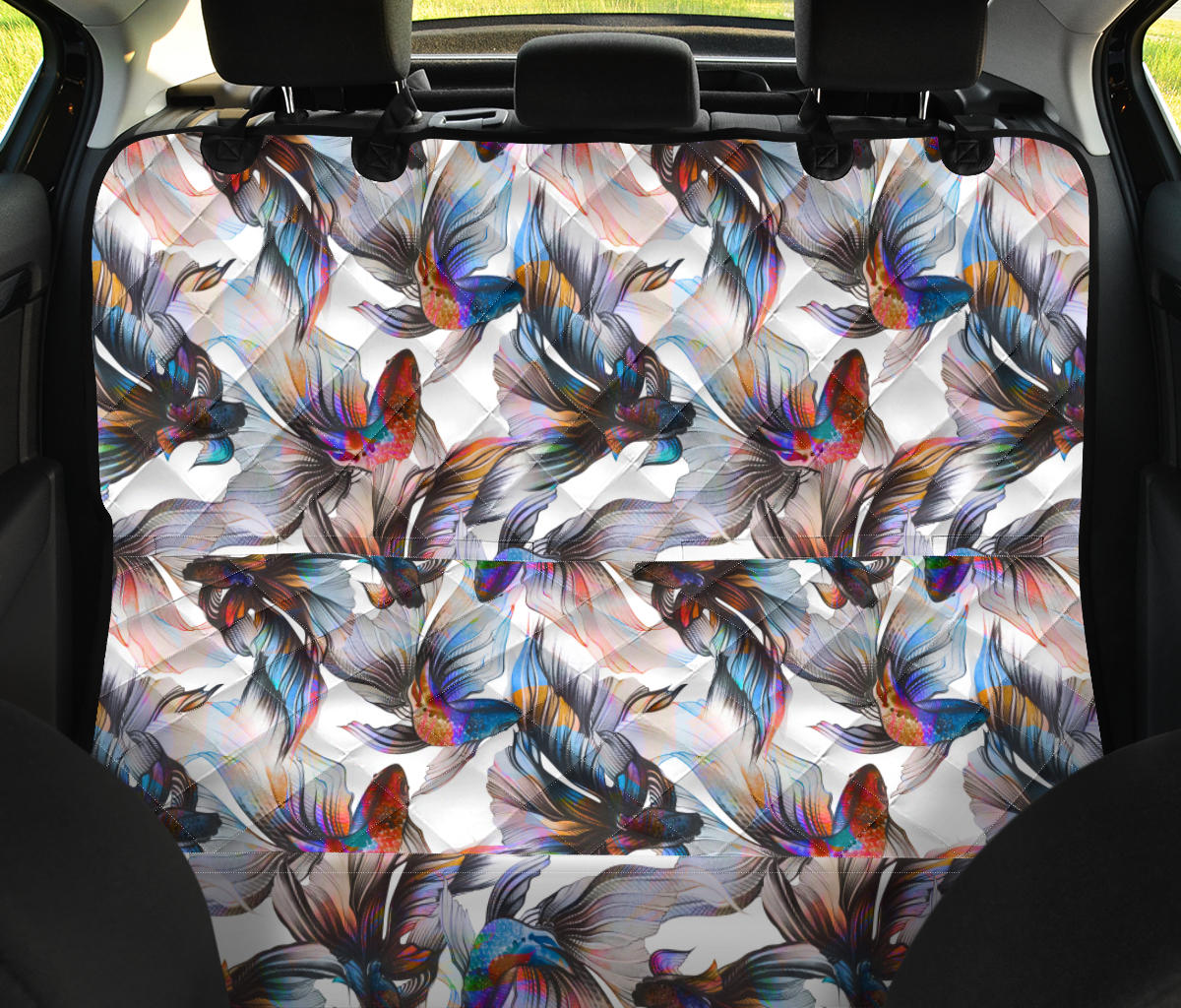 Colorful Fish Car Back Seat Pet Cover