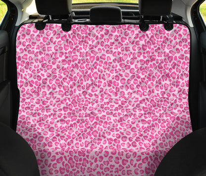 Pink Leopard Print Car Back Seat Pet Cover