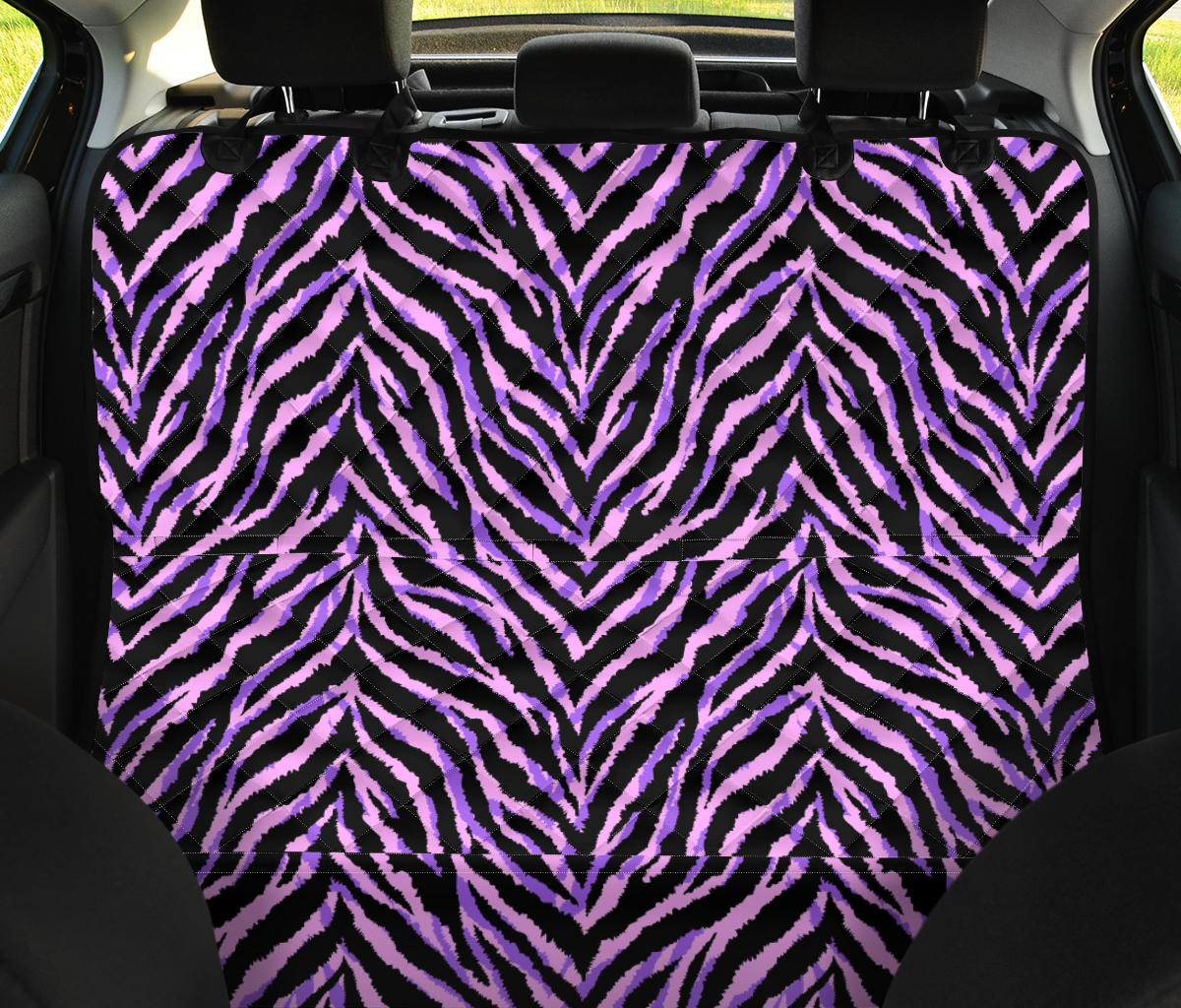 Pink Animal Print Car Back Seat Pet Cover