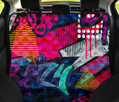 Colorful Graffiti Car Back Seat Pet Cover