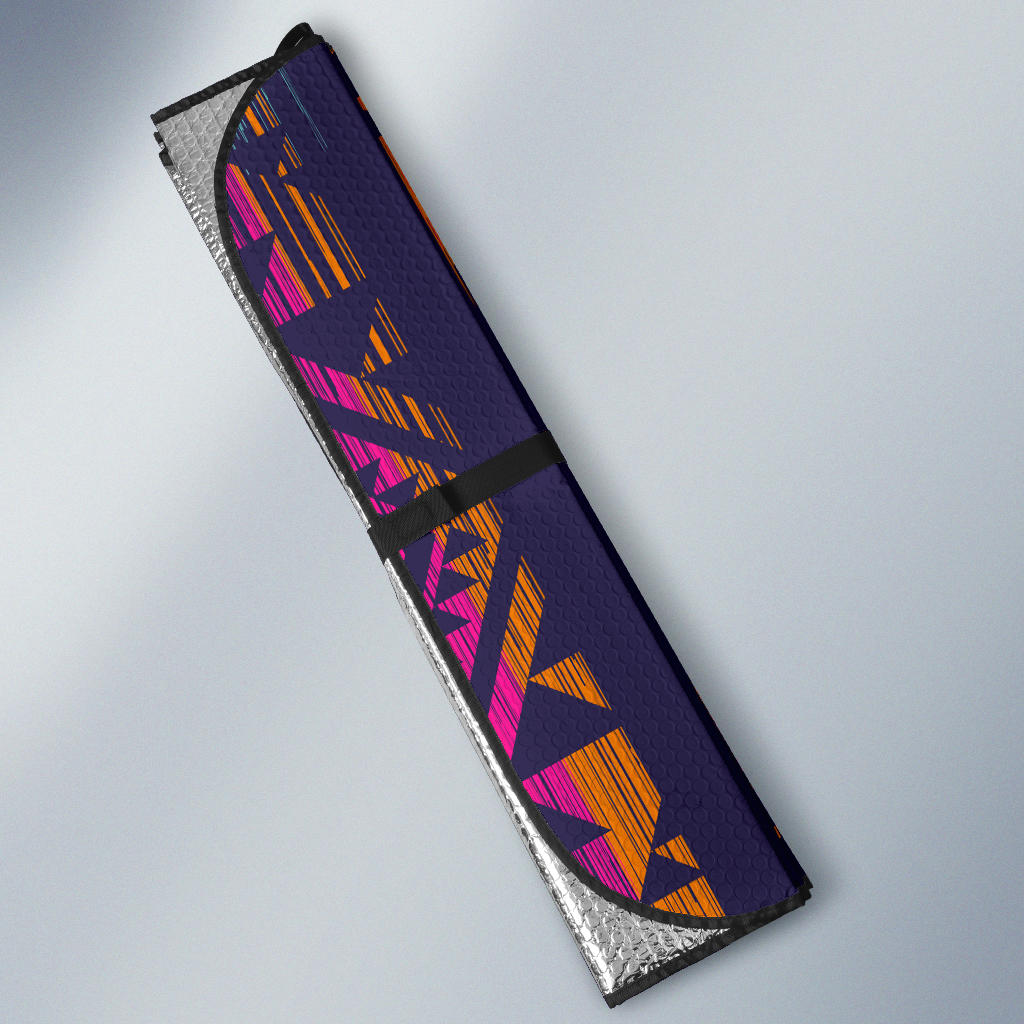 Colorful Boho Aztec Car Sun Shade
