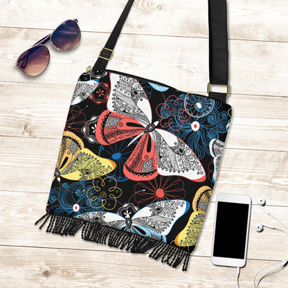 Colorful Butterflies Decor Crossbody Bag