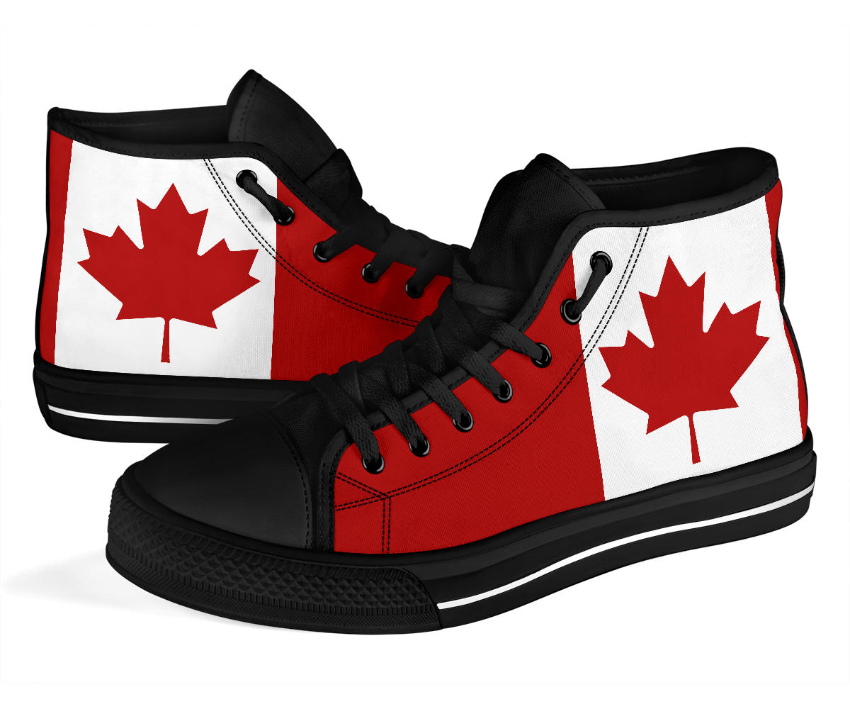 Canada Flag Shoes Black Sole