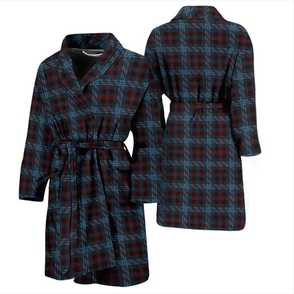 Mens Blue Plaid Bath Robe