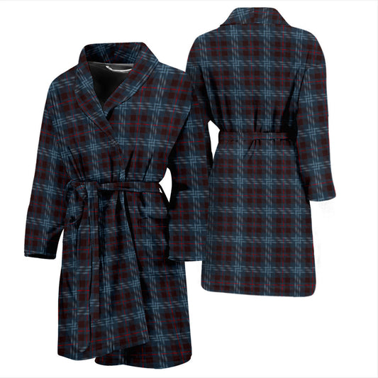 Mens Blue Plaid Bath Robe