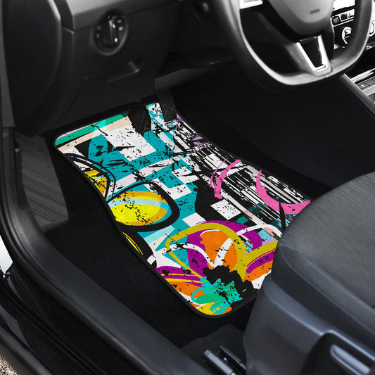 Colorful Floral Abstract Car Floor Mats