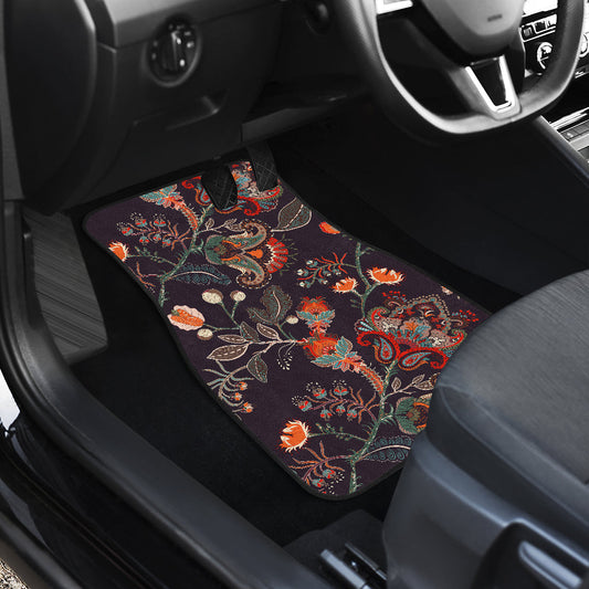 Colorful Floral Decor Car Floor Mats