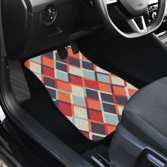 Retro Checkered Car Floor Mats