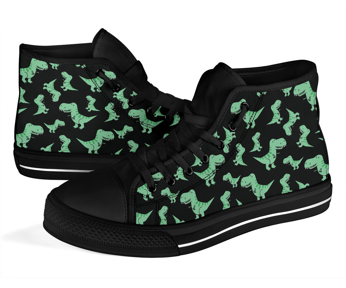 Dinosaur Print Shoes - Black Sole High Top Shoes – product image 3