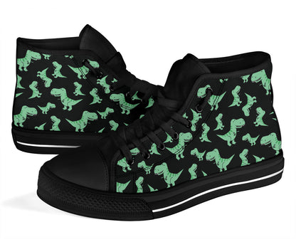 Dinosaur Print Shoes - Black Sole High Top Shoes – product image 3
