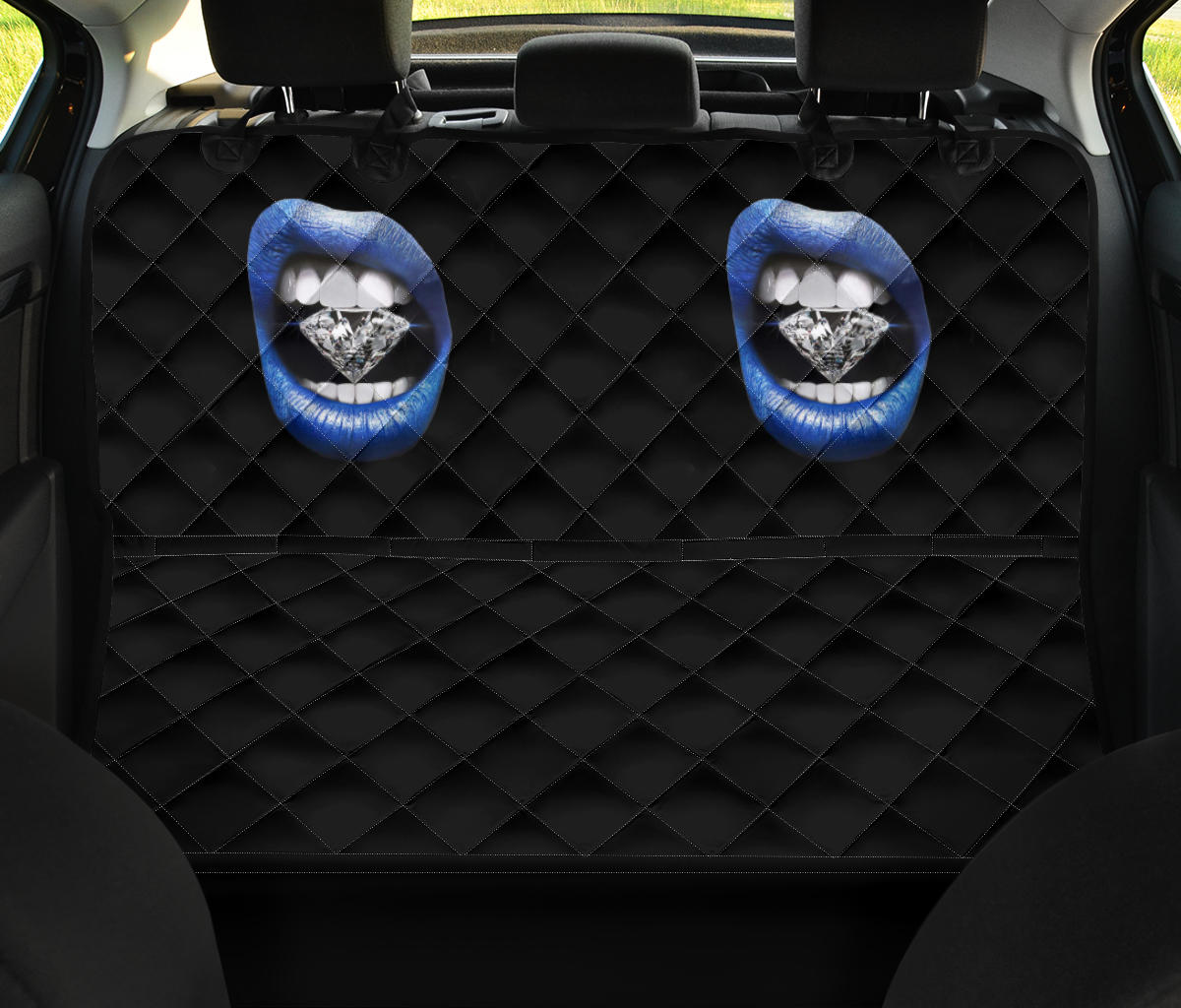 Diamond Lips Car Back Seat Pet Cover