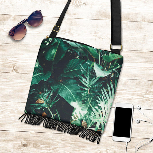 Green Leaves Crossbody Bag