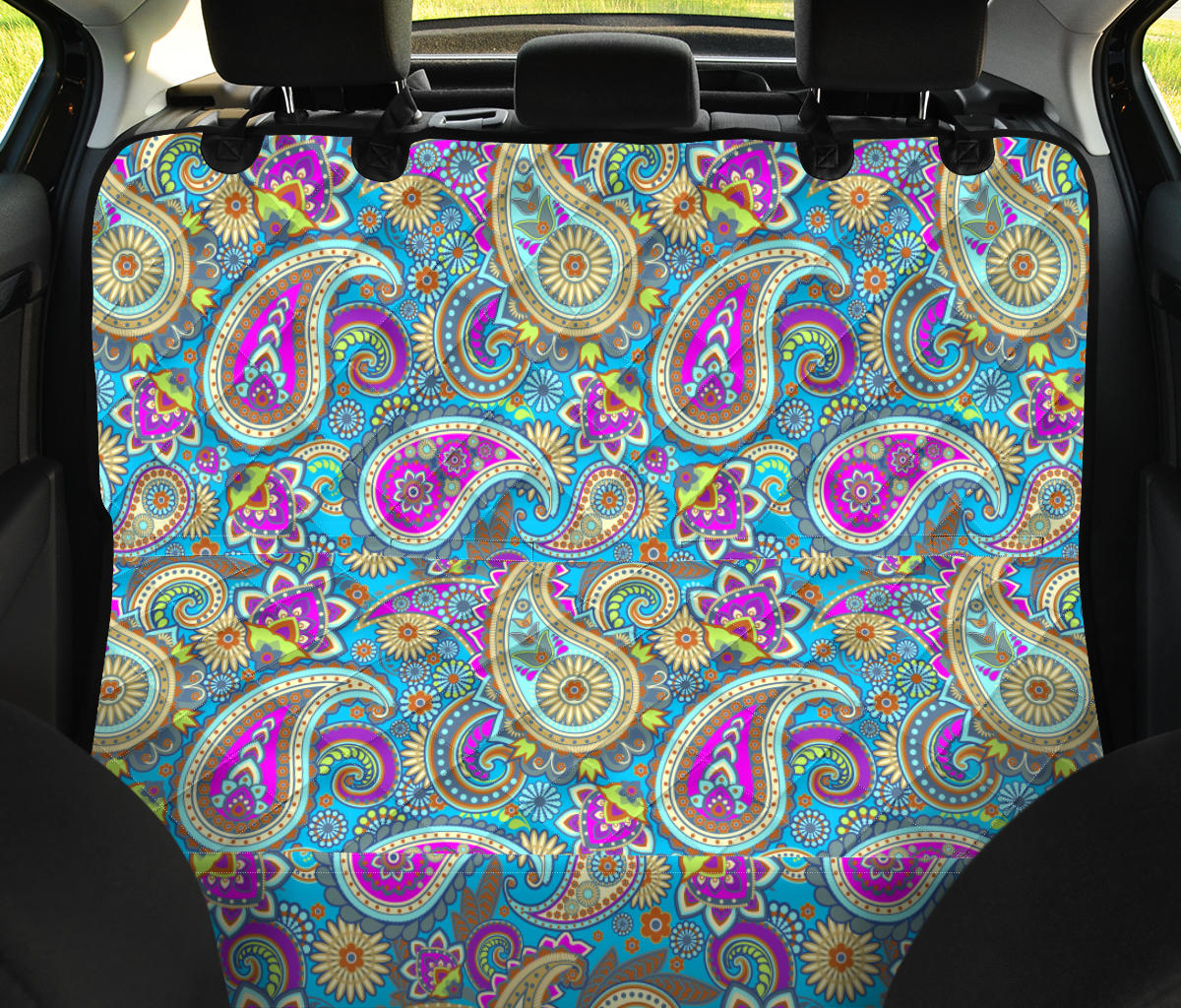 Colorful Mandalas Decor Car Back Seat Pet Cover