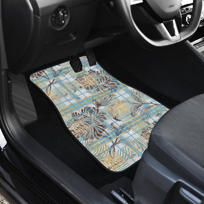 Floral Plaid Car Floor Mats