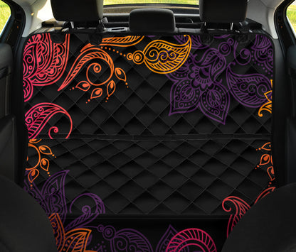 Floral Decor Car Back Seat Pet Cover