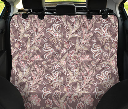 Elegant Floral Decor Car Back Seat Pet Cover