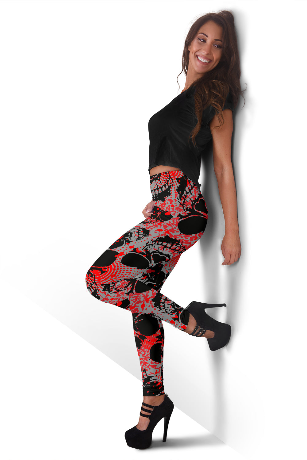Red Skulls Leggings