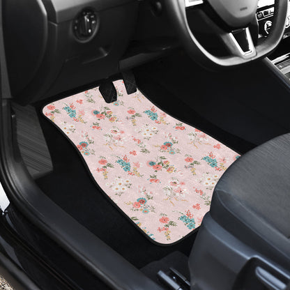 Pink Floral Car Floor Mats