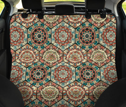 Mandalas Honeycomb Decor Car Back Seat Pet Cover