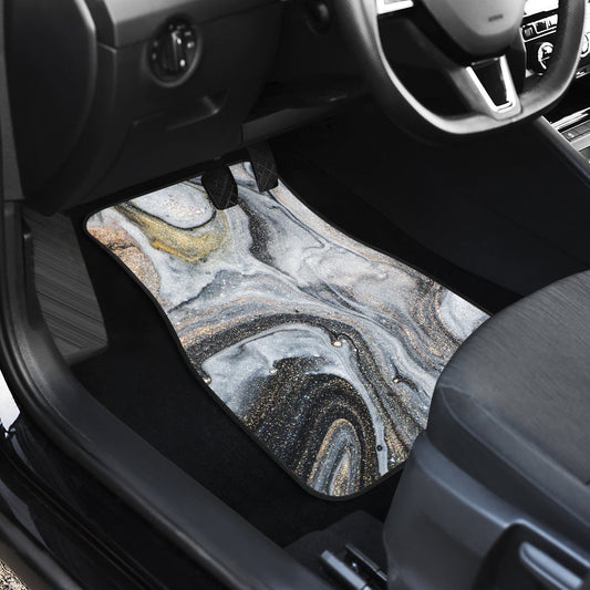 Gold Marble Print Car Floor Mats