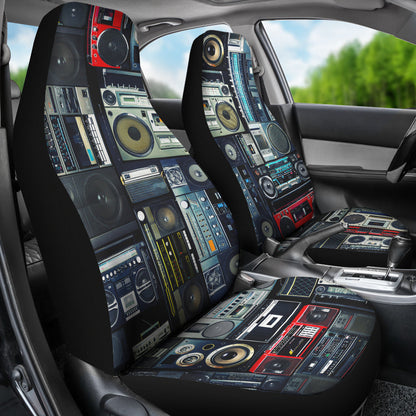 Vintage Boombox Stereos Car Seat Covers