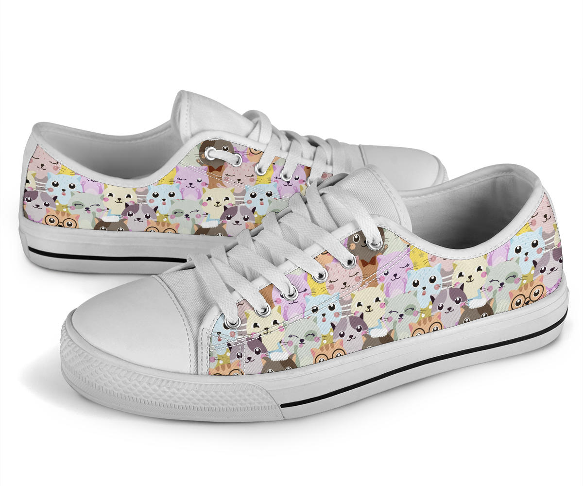 Cute Cat Lover Low Top Shoes – product image 3