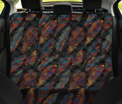 Dark Feathers Car Back Seat Pet Cover