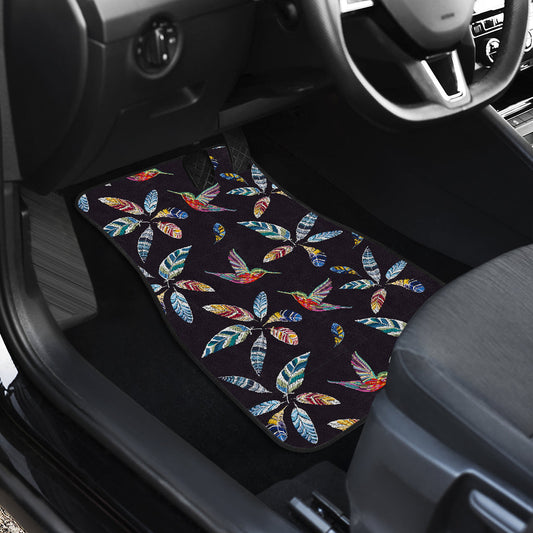 Colorful Hummingbirds & Feathers Car Floor Mats