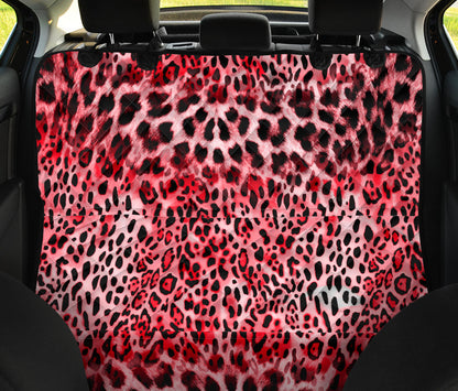 Pink Leopard Print Car Back Seat Pet Cover