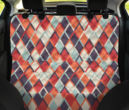 Retro Checkered Car Back Seat Pet Cover