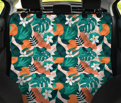 Floral Oranges Car Back Seat Pet Cover