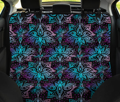 Black Pink Purple Lotus Pet Back Seat Cover
