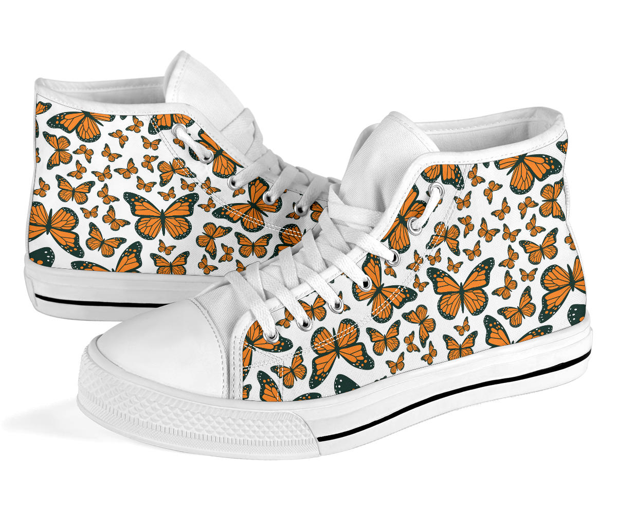 New Orange Butterfly High Top Shoes – product image 3
