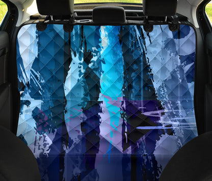 Blue Abstract 2 Car Back Seat Pet Cover
