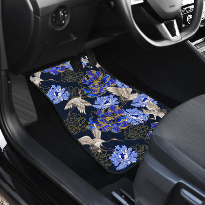 Blue Flowers Car Floor Mats