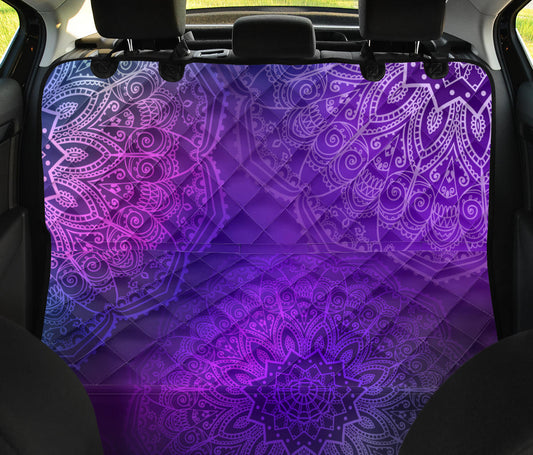 Purple Mandalas Car Back Seat Pet Cover