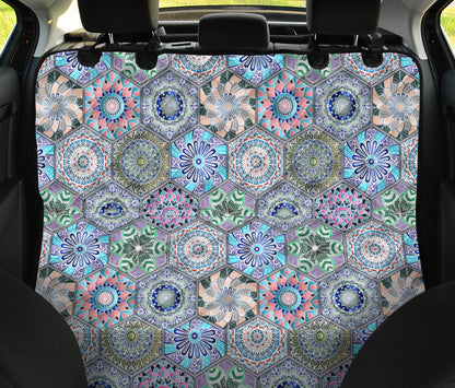 Mandalas Honeycomb Car Back Seat Pet Cover