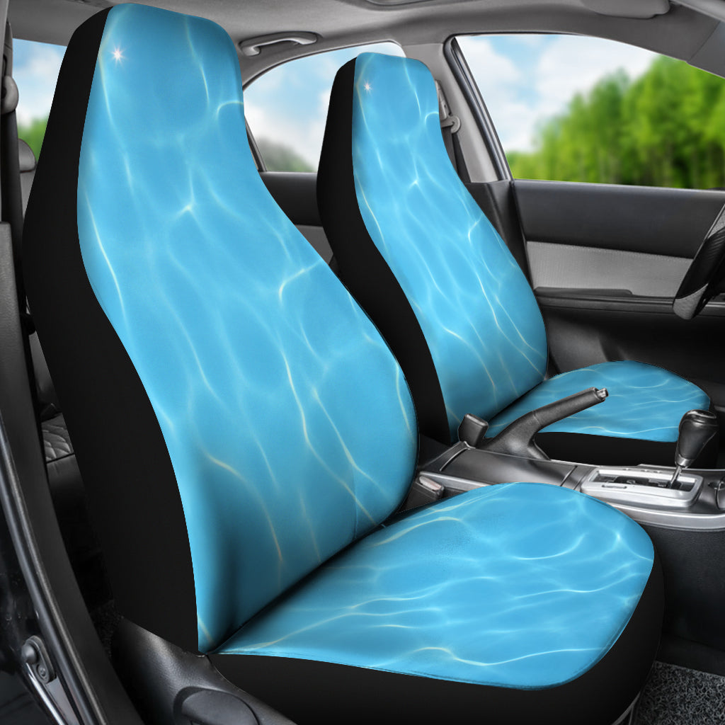 Light Blue Water Surface Printed Car Seat Covers
