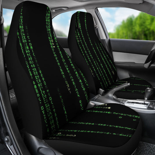Custom Green Characters Car Seat Covers