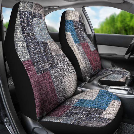 Berber Carpet Print Patchwork Car Seat Covers