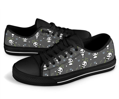 Cute Panda Shoes Black Sole