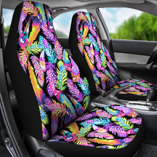 Colorful Feathers Car Seat Covers