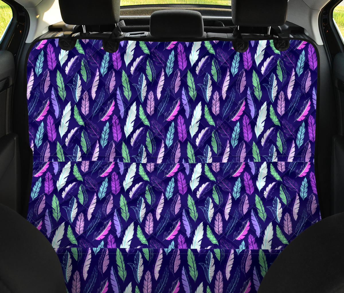 Feathers Car Back Seat Pet Cover