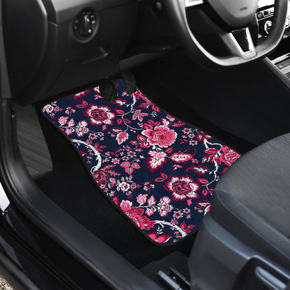 Pink Red Flowers Car Floor Mats