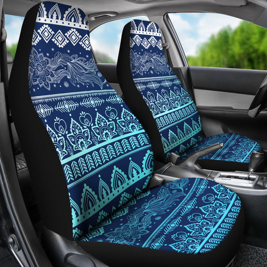 Blue Boho Car Seat Covers
