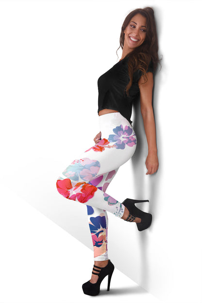 Colorful Aloha Flowers Leggings