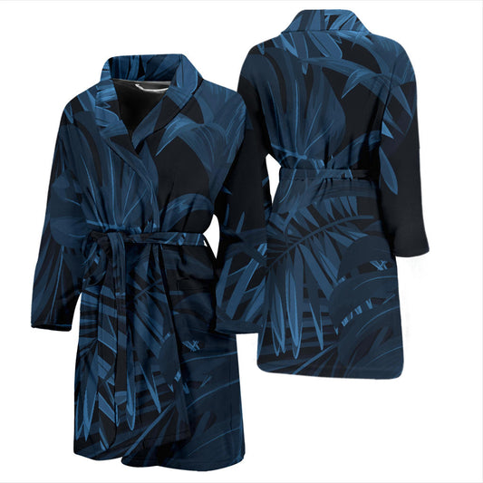 Mens Dark Leaves Bath Robe