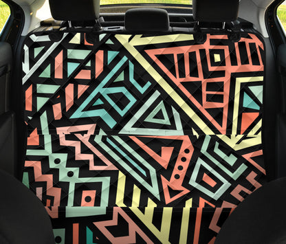 Colorful Tribal Car Back Seat Pet Cover