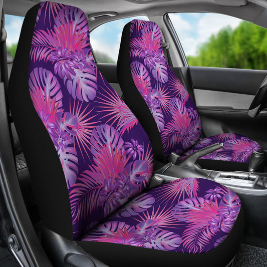 Purple Plants Car Seat Covers