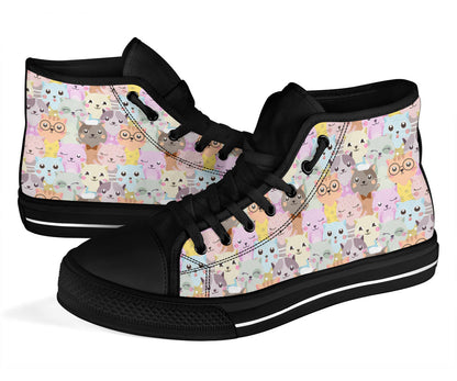 Cat Lover Shoes Black Sole